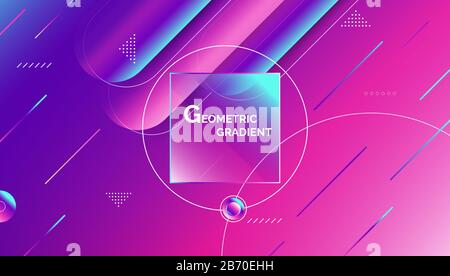Colorful abstract geometric shape and dynamic background concept simple geometric gradient colour.Eps10 vector.Vector Illustration. Stock Vector