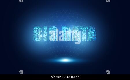 abstract Big data Futuristic network Technology innovation connection vector illustration. Stock Vector
