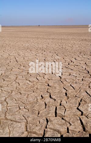 Climate change. Parched Earth in South of France, Europe Stock Photo