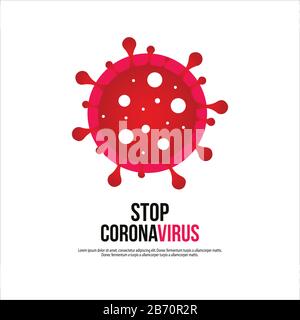 Sign caution coronavirus. Stop coronavirus. Coronavirus outbreak. Coronavirus danger Stock Vector