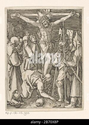 Kruisiging Passie van Christus (serietitel) Crucifixion Passion of Christ (series title) Property Type: picture Item number: RP-P-OB-115.933Catalogusreferentie: The Illustrated Bartsch 240 C7Bartsch 608-2 (3) Description: Lower right numbered plate: 23. Manufacturer : to a design of: Albrecht Dürer Print Author: Marcantonio RaimondiPlaats manufacture: a design by: Germany Print Author: Italy Date: 1511 - 1534 Material: paper Technique: engra (printing process) Measurements: plate edge: h 130 mm × b 99 mmToelichtingPrent to the wood block by Albrecht Dürer of a series of thirty seven prints wit Stock Photo