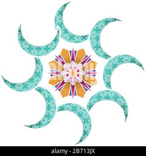India mandalas ramadan kareem icon Stock Vector
