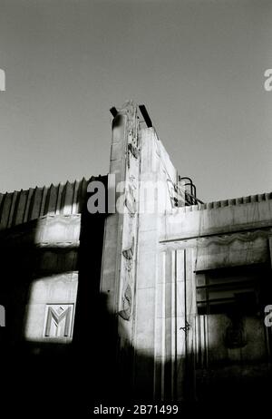 Black And White Photography - Beautiful modern architecture of Metro Cinema in Central Downtown Cairo in Egypt in North Africa Middle East Modernity Stock Photo