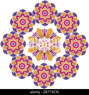 India mandalas ramadan kareem icon Stock Vector