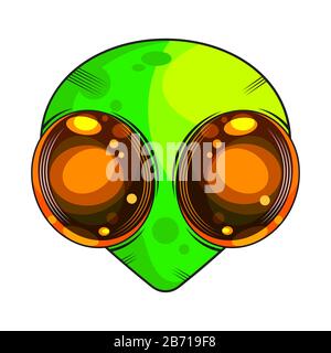 Alien Vector Illustration Suitable For Greeting Card, Poster Or T-shirt Printing. Stock Vector