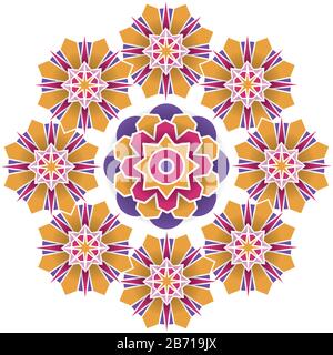 India mandalas ramadan kareem icon Stock Vector