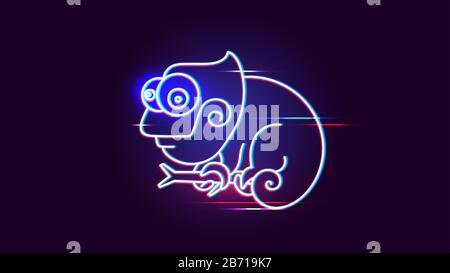 Neon Chameleon Abstract Background For Brochure, Banner Stock Vector