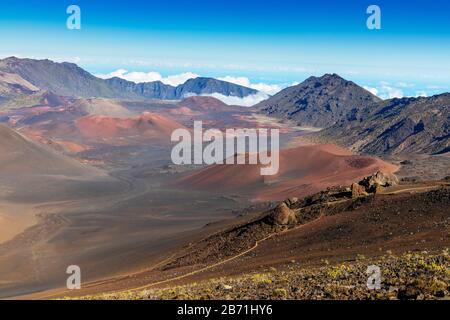 United States of America, Hawaii, Maui island, Haleakala National Park, volcanic landscape Stock Photo