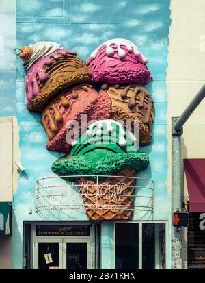 Miami, Florida, United States of America. 01 04  2016. Famous icecream shop at 8th street (calle ocho) in Miami. Stock Photo