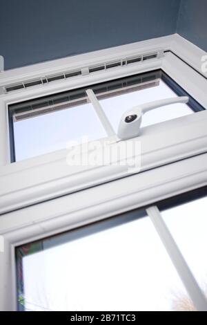 Double glazing window with open trickle vents Stock Photo Alamy