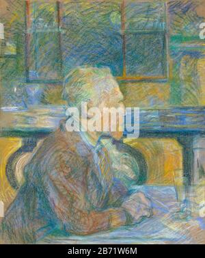 Portrait of Vincent van Gogh, 1887 by Henri de Toulouse-Lautrec Stock Photo