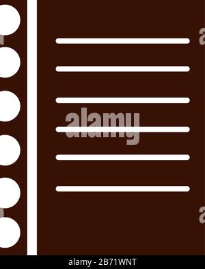 school education paper sheet lines supply vector illustration silhouette style icon Stock Vector