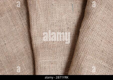 natural hessian woven cloth Stock Photo