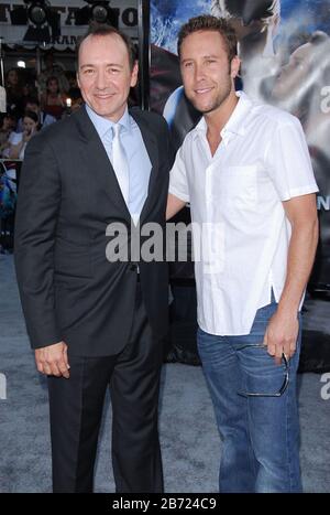 Kevin Spacey (Lex Luther of 'Superman Returns') and Michael Rosenbaum (Lex Luther of 'Smallville') at the World Premiere of 'Superman Returns' held at the Mann Village Theater in Westwood, CA. The event took place on Wednesday, June 21, 2006. Photo by: SBM / PictureLux - All Rights Reserved - File Reference # 33984-4034SBMPLX Stock Photo