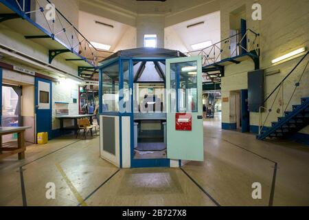 The main guard command post at the old Gaol (jail). In Beechworth, Victoria, Australia. Stock Photo