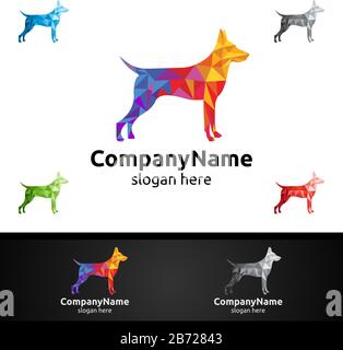 Dog Vector Logo for Pet Shop, Veterinary, or Dog Lover Concept Stock Vector