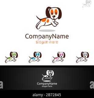 Dog Vector Logo for Pet Shop, Veterinary, or Dog Lover Concept Stock Vector