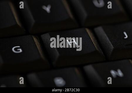 Close up photo of keys on a computer keyboard Stock Photo