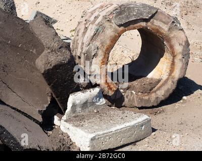 Asphalt road and water pipe Stock Photo - Alamy