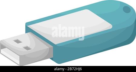 Isometric vector USB flash drive. Data storage device, computer accessories. Personal data. Stock Vector