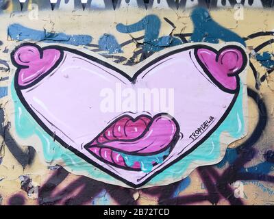 Extraordinary graffiti in Shorditch attract tourists to London, UK Stock Photo