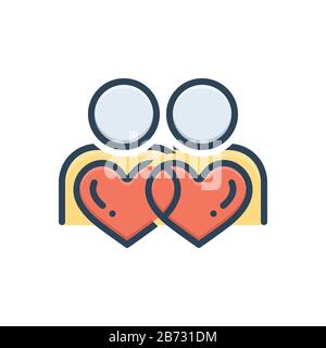 Icon for belong,pertain Stock Vector