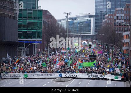 Fridays For Future Demonstration in Hamburg, Germany Stock Photo