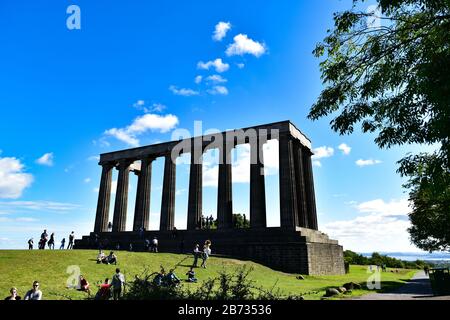 endiburgh scotland august 23 2016: calton hill monument Stock Photo