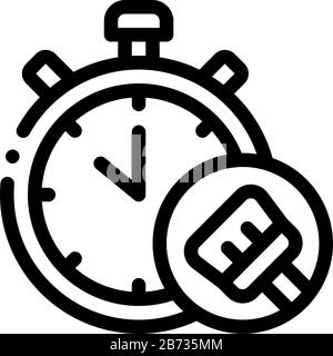 Stopwatch Brush Icon Vector Outline Illustration Stock Vector Image ...