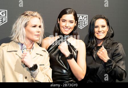 Ashlyn Harris Paulina Vega and Ali Krieger attend TAG Heuer