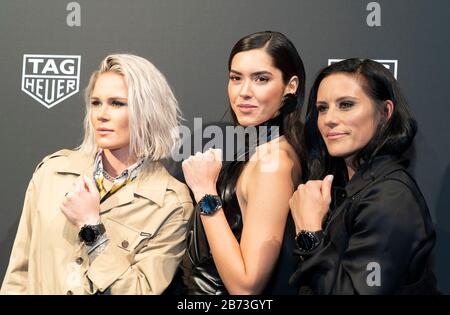 Ashlyn Harris Paulina Vega and Ali Krieger attend TAG Heuer