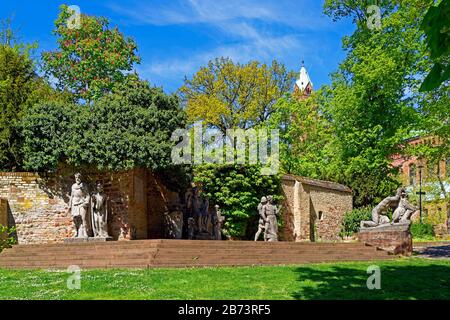 Germany, Rhineland-Palatinate, Speyer, Kipfelsau, SchUM town, cathedral to Speyer, imperial cathedral, Saint Maria and Saint Stephan, consecrated in 1 Stock Photo
