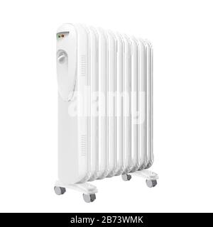 Electric Oil Heater Radiator Equipment Vector Stock Vector