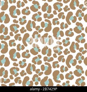 Seamless leopard pattern vector simple texture. Stock Vector