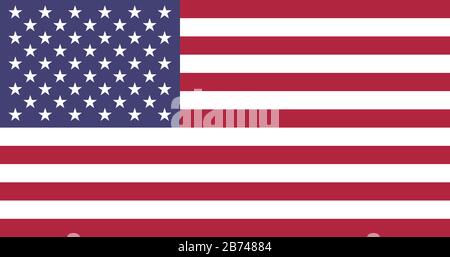 Flag of the United States - USA flag standard ratio - true RGB color mode Stock Photo