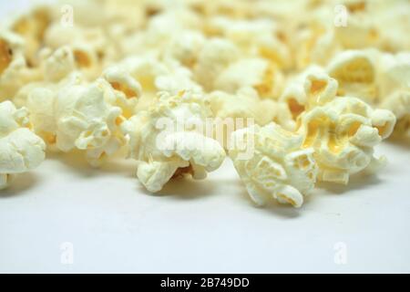 Popcorn isolated on white background Stock Photo
