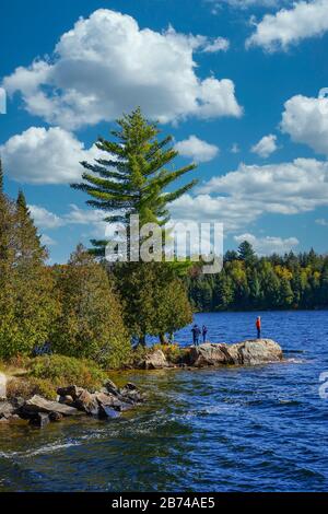 Autumn time in Algonquin Provincial Park in Ontario, Canada Stock Photo