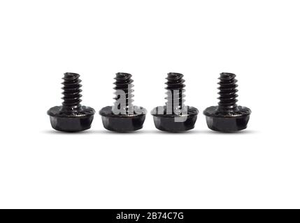 Computer Extension screw on white background Stock Photo