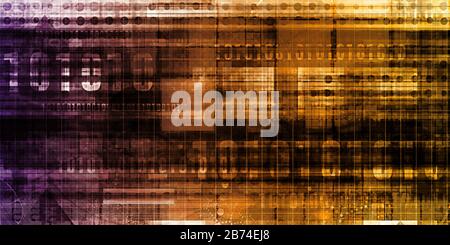 Technology Abstract Background with Futuristic Engineering Art Stock Photo
