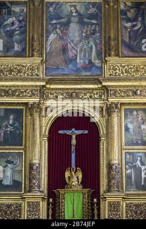 AVEIRO, PORTUGAL - Feb 19, 2020: Interior view of the Igreja da Misericórdia (The Church of Mercy) interior in Aveiro, Portugal, Europe Stock Photo