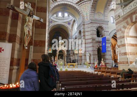 MARSEILLE, FRANCE - Nov 15, 2019: Cathédrale La Major Cathedral of Saint Mary Major, Marseille, France Stock Photo