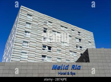 AVEIRO, PORTUGAL - Feb 19, 2020: Melia Ria hotel & spa in Aveiro, Portugal, Europe Stock Photo