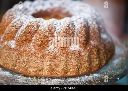 delicious easter pastry cake with ice sugar Stock Photo