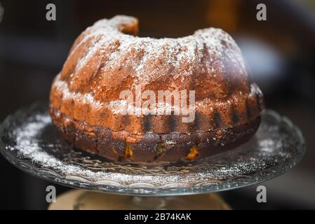 delicious easter pastry cake with ice sugar Stock Photo