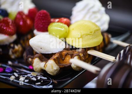 delicious mix mini cakes close up Stock Photo