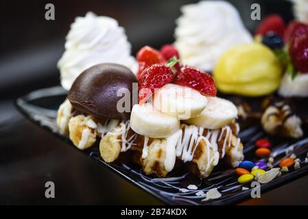delicious mix mini cakes close up Stock Photo