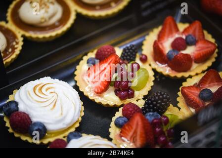 delicious mix mini cakes close up Stock Photo