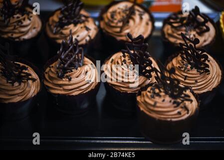 delicious mix mini cakes close up Stock Photo