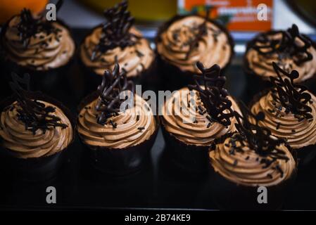delicious mix mini cakes close up Stock Photo