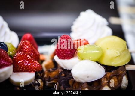 delicious mix mini cakes close up Stock Photo